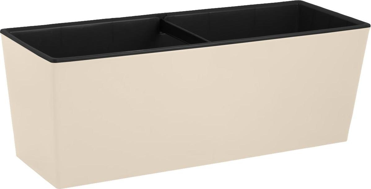 Балконный ящик London Cube 7л 401х148х143 c дренажной вставкой калифорнийский миндаль (уп.6)