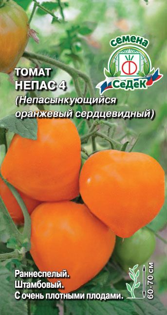Томат Непасынкующийся Оранжевый сердцевидный (Непас 4) 0,1г
