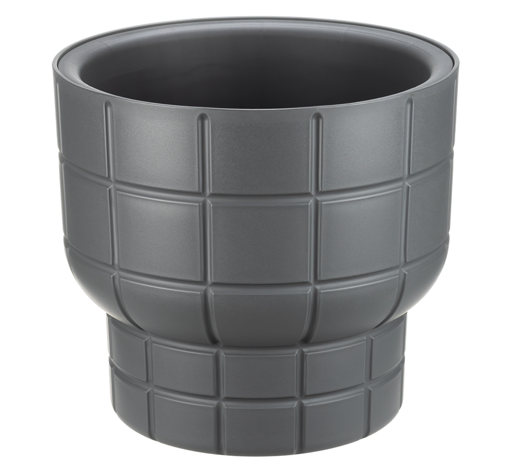 Кашпо КАРЕ 7,8л D280мм Графитовый со вставкой (уп.1)