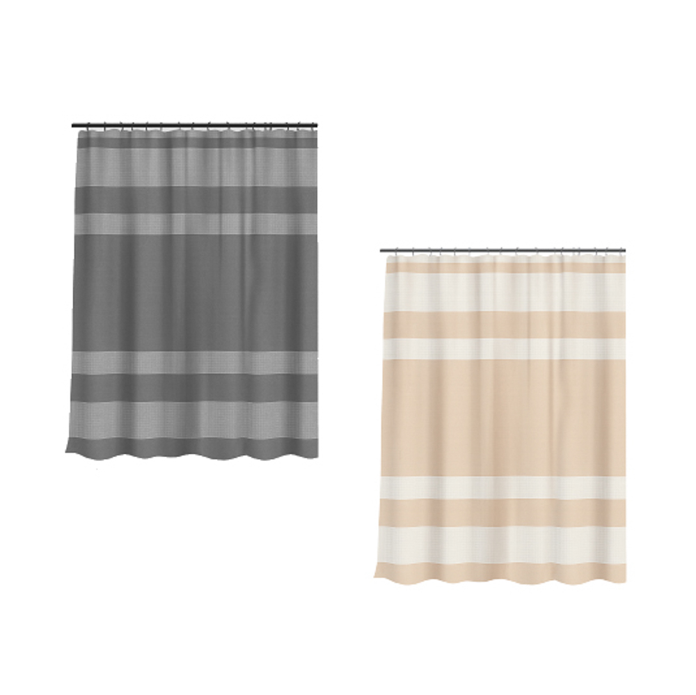 Штора для ванной комнаты 180x180см Летиция, жаккард, 2 цвета
