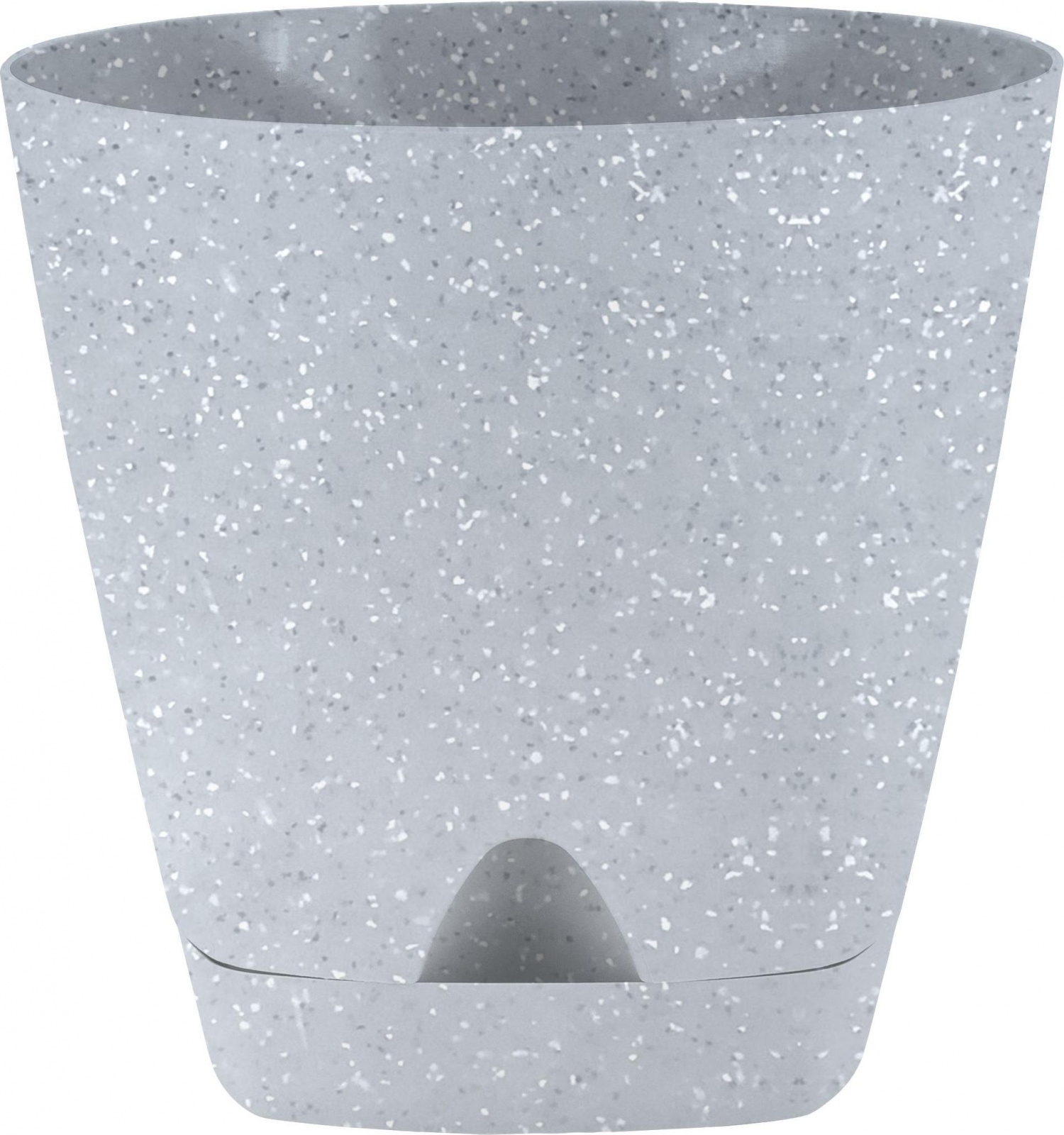 Горшок Амстердам 4л D200 светлый камень с поддоном (уп.6)