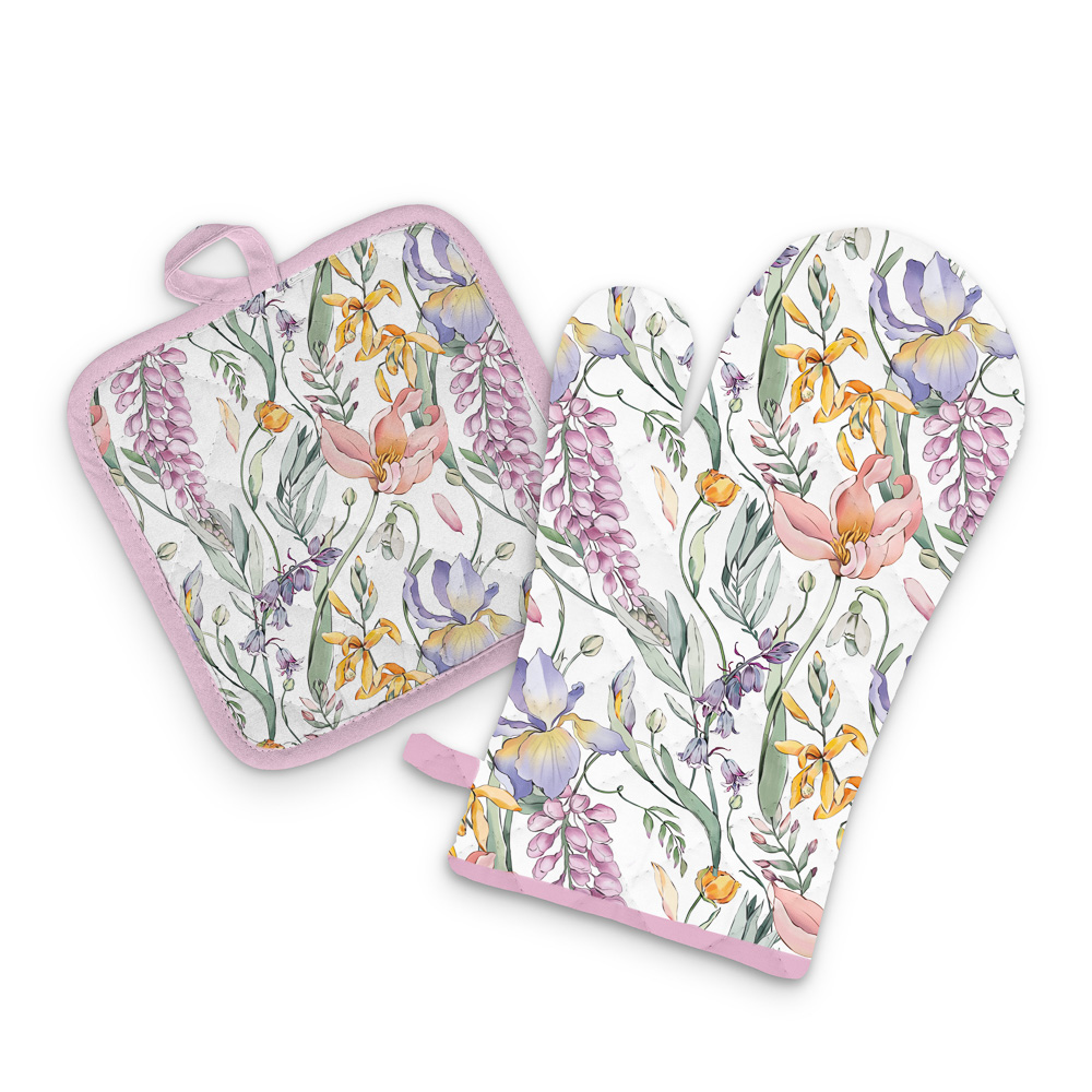 Прихватка-варежка Ботаника 17х27см, полиэстер