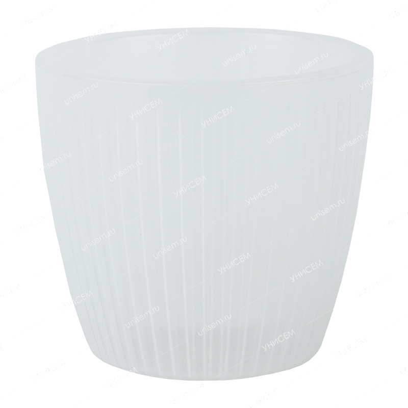 Горшок Эви VipSet 0,6л прозрачный с дренажной системой (уп.36)