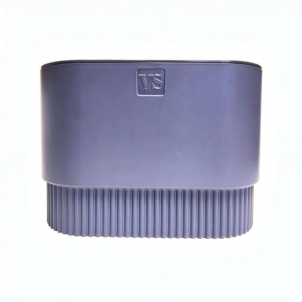 Горшок Бостон овал VipSet 7л 30*30*20,3 антрацит с дренажной системой (уп.3)