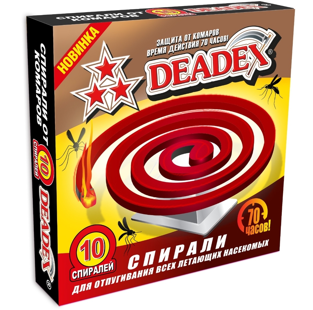 Спирали Deadex от комаров красные 10 шт (60 шт)