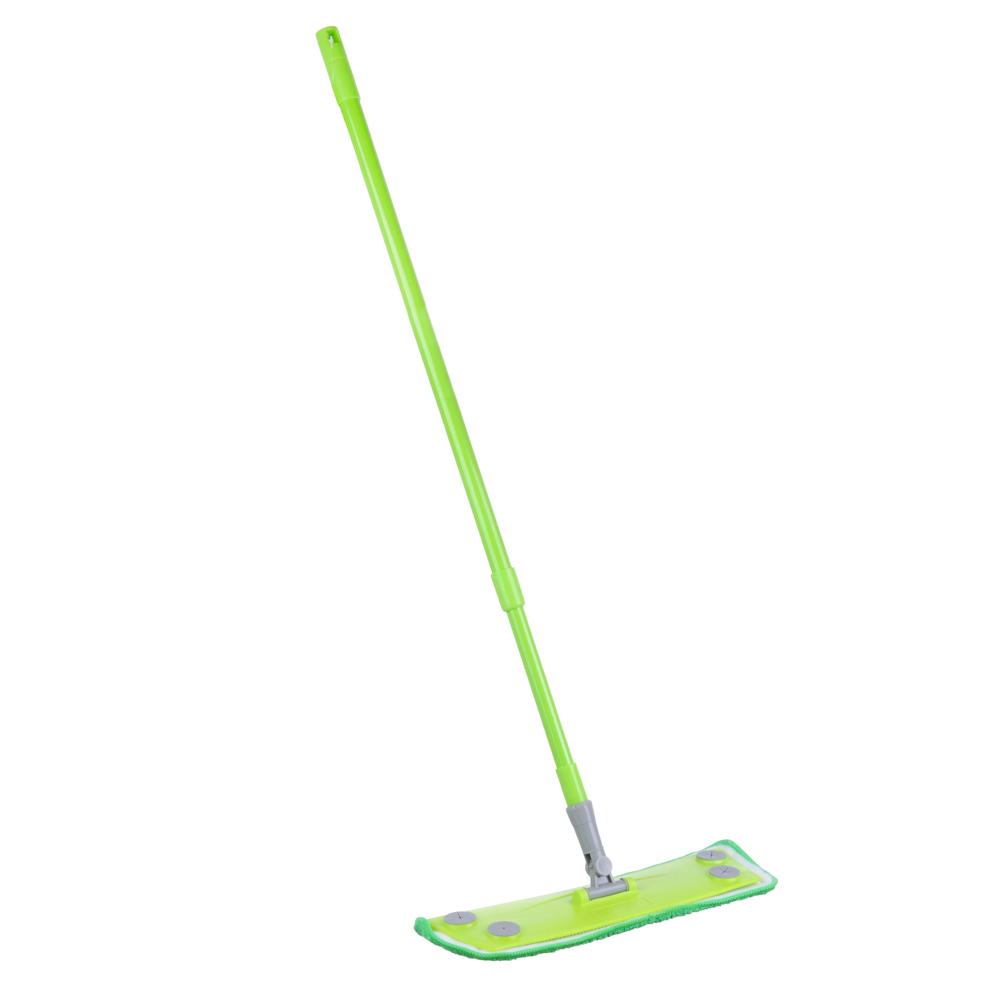 Швабра с насадкой из микрофибры на липучках, телескоп. ручка до 120см