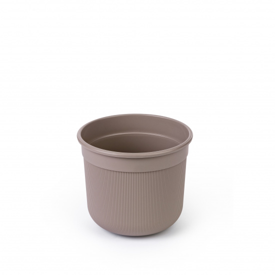 Горшок Сканди 1л с дренажной вставкой, какао (уп.20)