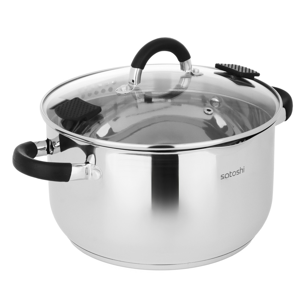 Кастрюля 5,9л Арбон 24х13,5см со стекл. крышкой, индукция