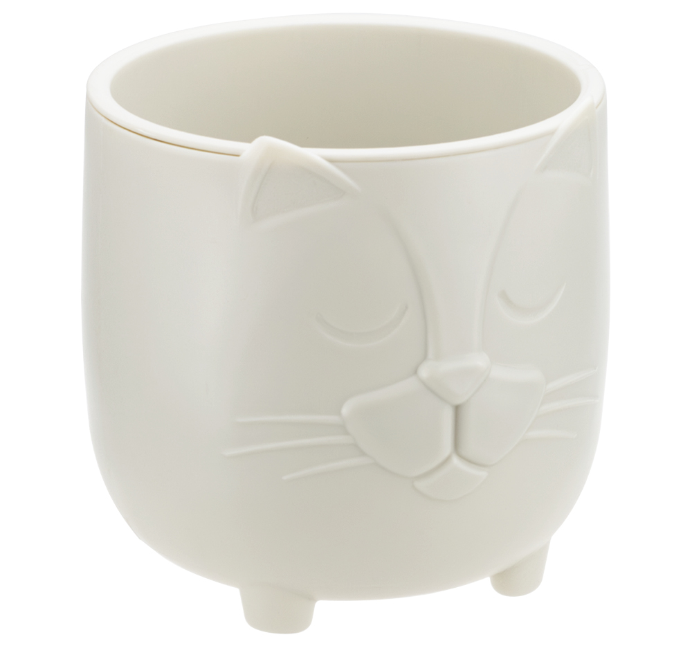 Кашпо БАСЯ 0,65л D115мм белый ротанг со вставкой (уп.6)