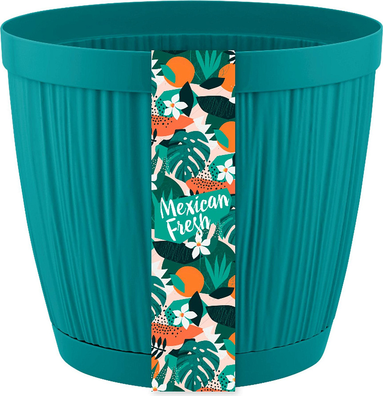 Горшок BARCELONA 6,5л D240мм зеленый бархат (уп.6)#