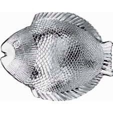 Набор из 6-и тарелок Рыба 260*210мм стекло (уп.4)