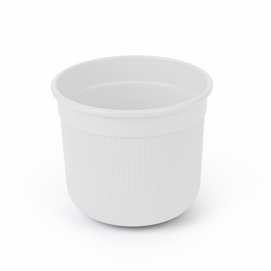 Горшок Сканди 2л с дренажной вставкой, белый (уп.24)