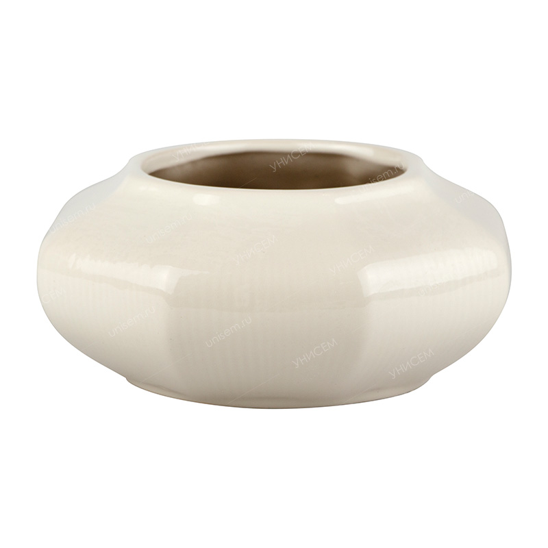 Горшок Кактусник Рельеф 18*8см бежевый (уп.10)