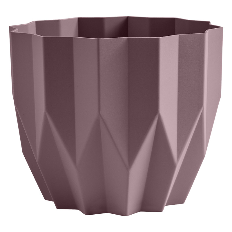 Кашпо Геометрия 2,2л Пыльная роза со вставкой (уп.24)