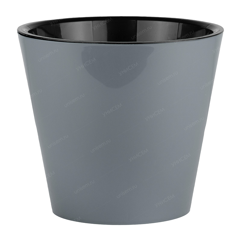Горшок Rosemary 1,6л D160мм серый с дренажной вставкой (уп.16)