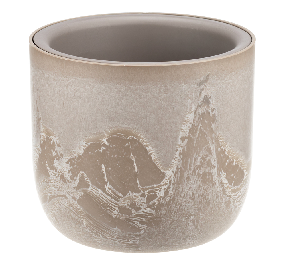 Кашпо МИКРИТ 1,9л D180мм бежевый слайн со вставкой (уп.15)