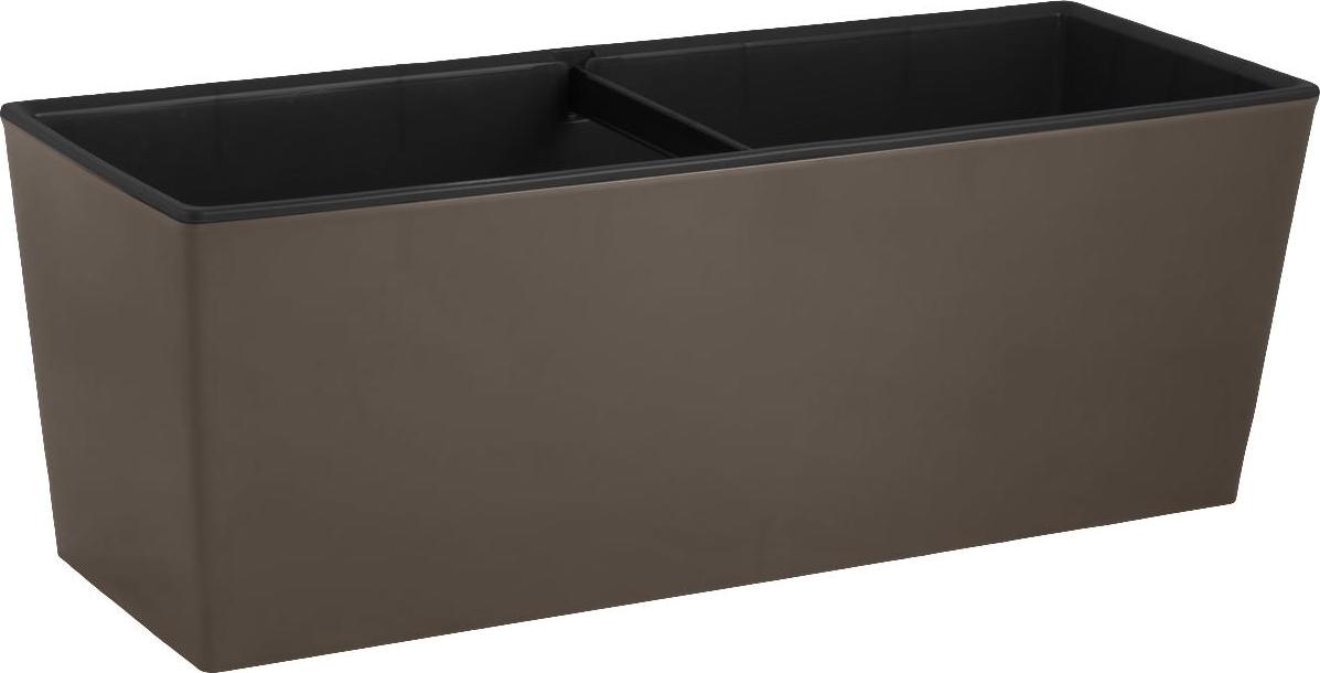 Балконный ящик London Cube 7л 401х148х143 c дренажной вставкой французский платан (уп.6)