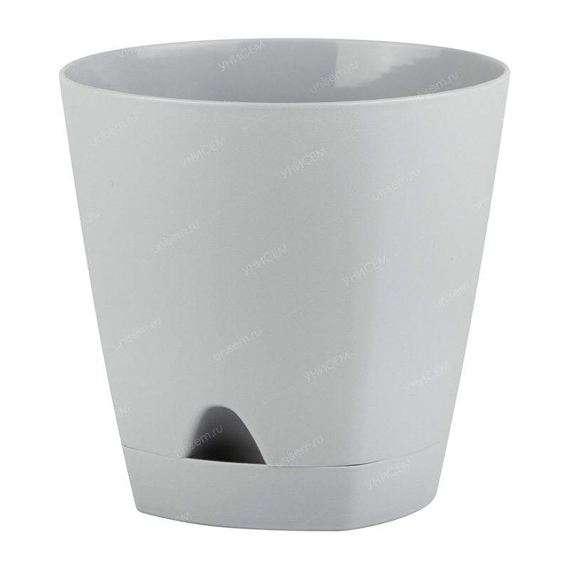 Горшок Амстердам 0,65л d110мм Утренний туман с поддоном (уп.12)