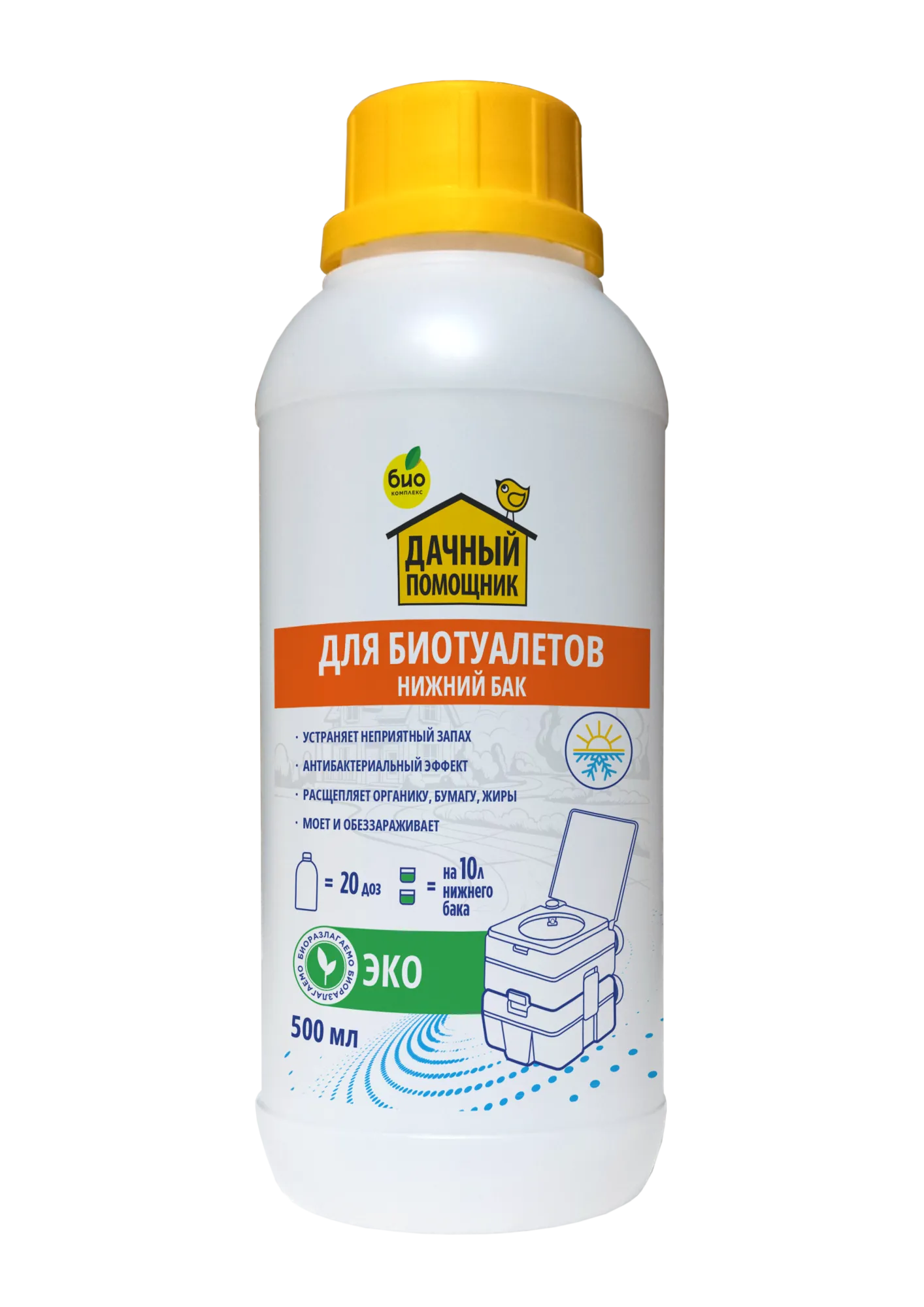 Дачный помощник средство для биотуалетов нижний бак 0,5л