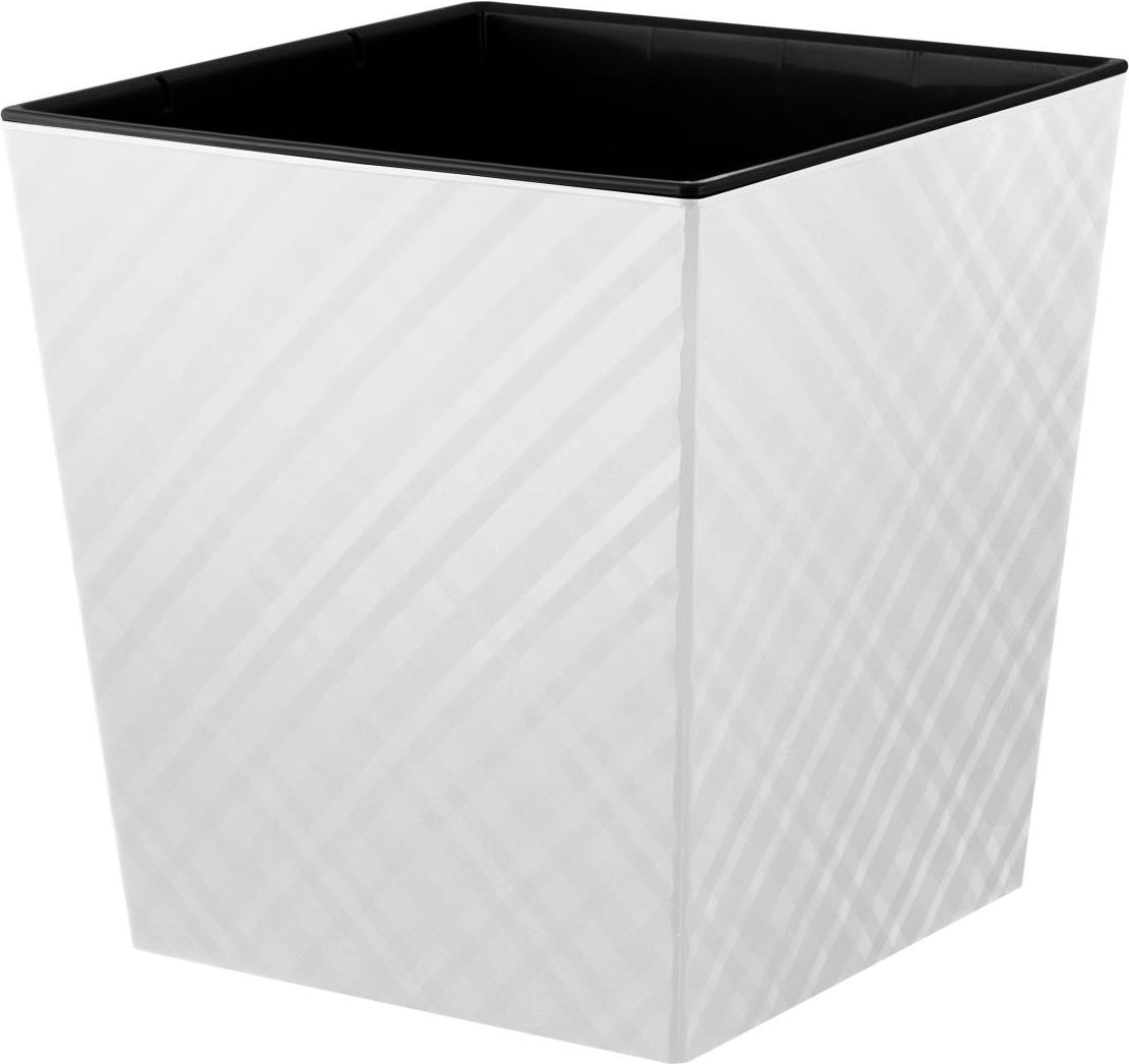 Горшок Manhattan CUBE 22л d301 h315 c дренажной вставкой 19л, белоснежный жасмин (уп.4)