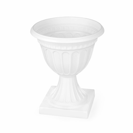 Горшок-вазон Олимпия на высокой ножке 12л белый (уп.5)