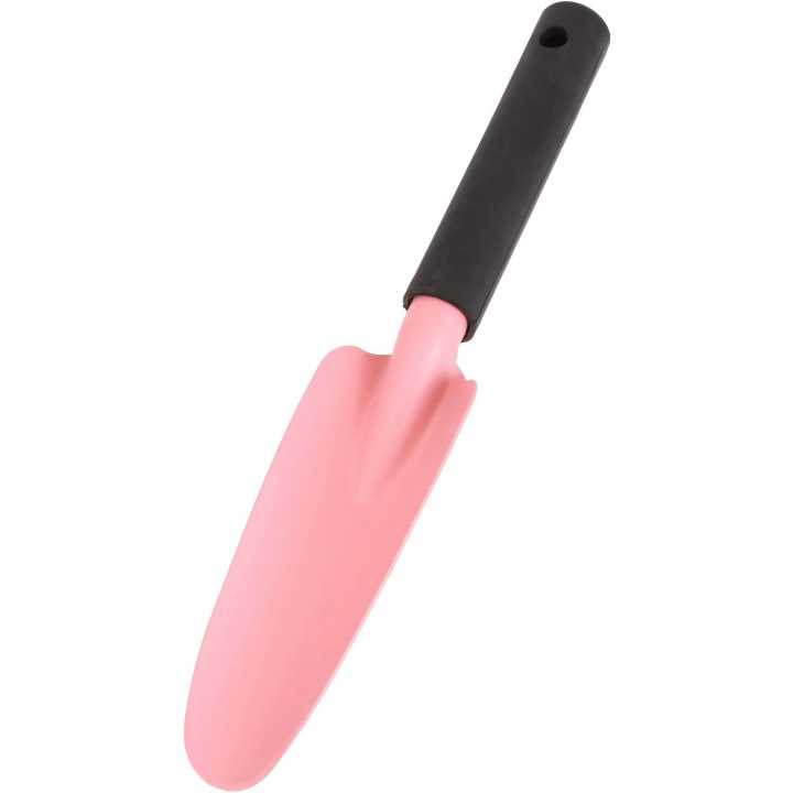 Совок посадочный малый скругленный (розовый/черный)