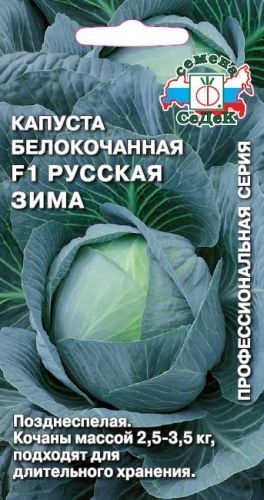 Капуста бк Русская зима 0,1г позднеспелая
