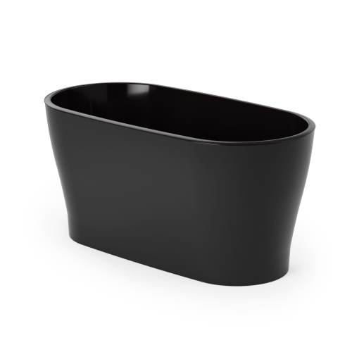 Горшок Лея 4л 300х145х140мм овальный графитовый со вставкой (уп.6)
