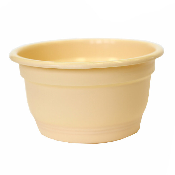 Горшок Флора 0,45л d130*80 h65 бежевый с поддоном (уп.320)