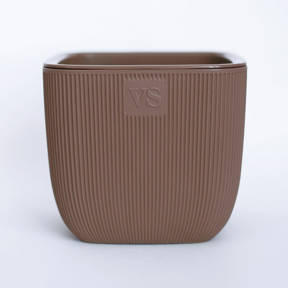 Горшок Фабио VipSet 1,95л шоколад с дренажной системой (уп.8)