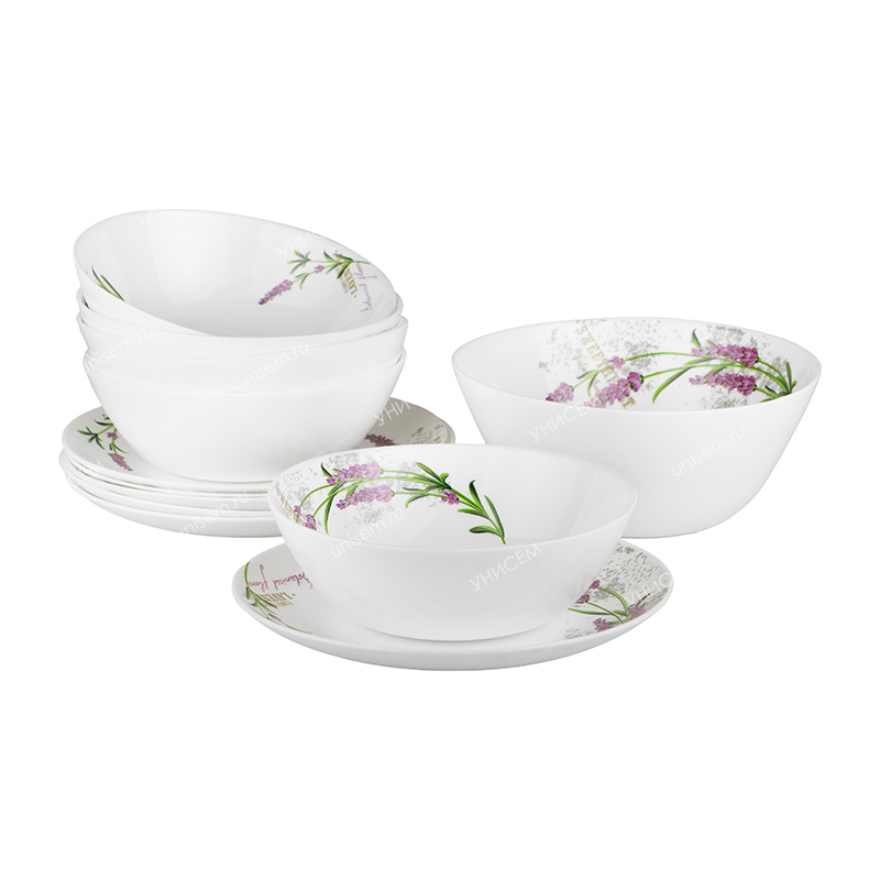 Сервиз столовый стеклокерамика 13пр Лаванда (уп.4)