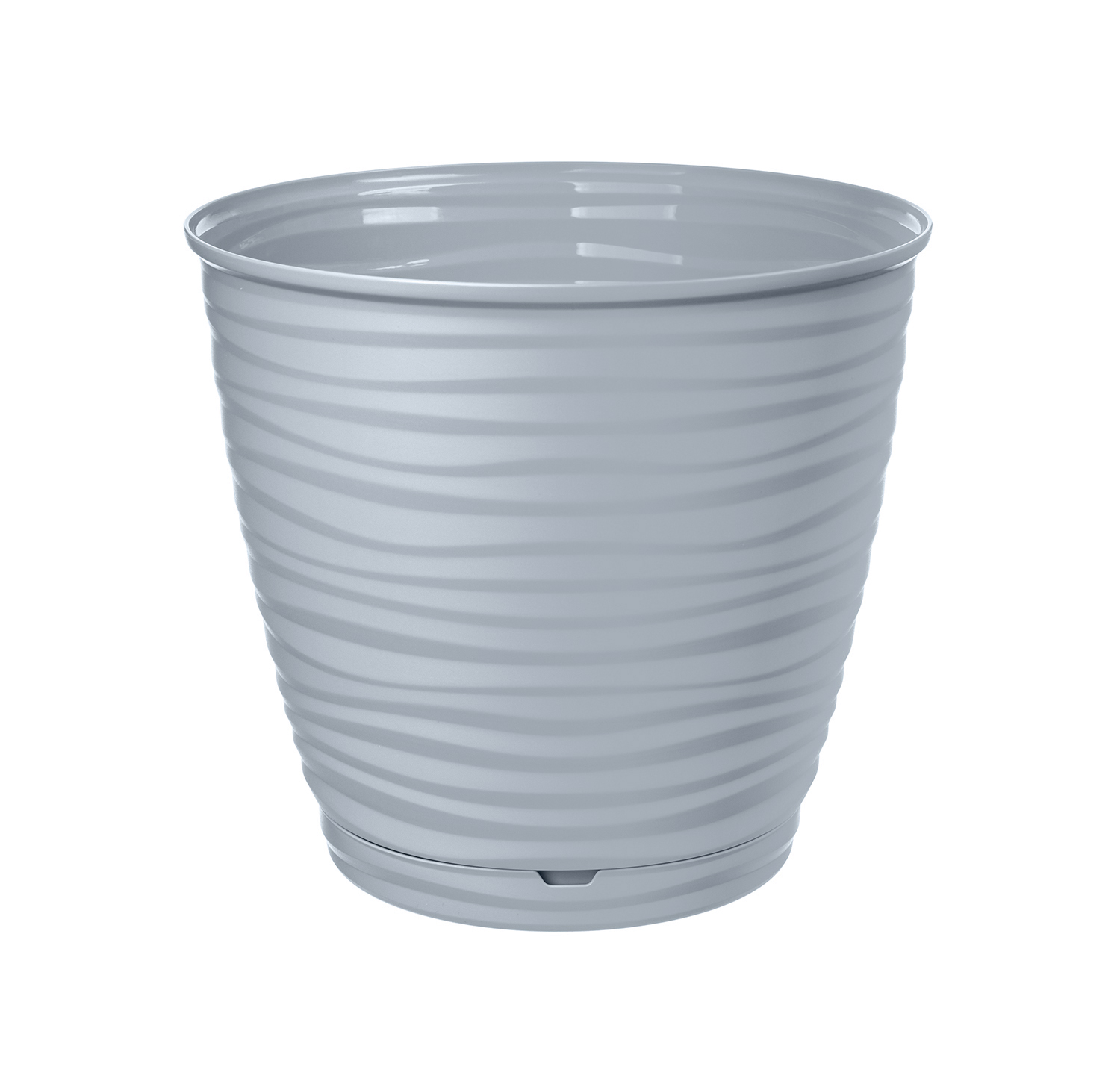 Горшок Саффрон 9,1л D267мм серый с поддоном (уп.9)