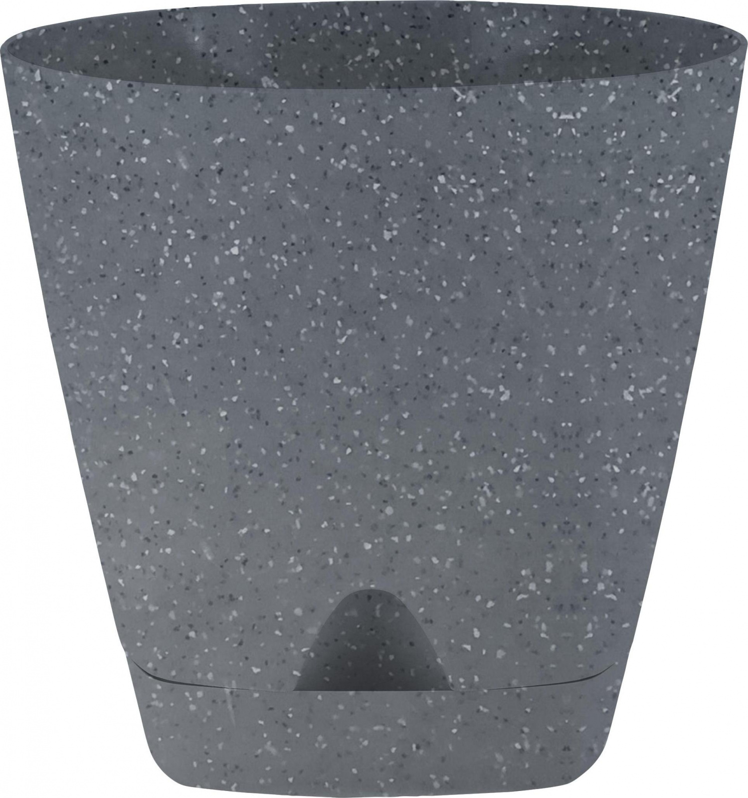 Горшок Амстердам 8л D250 тёмный камень с поддоном (уп.6)