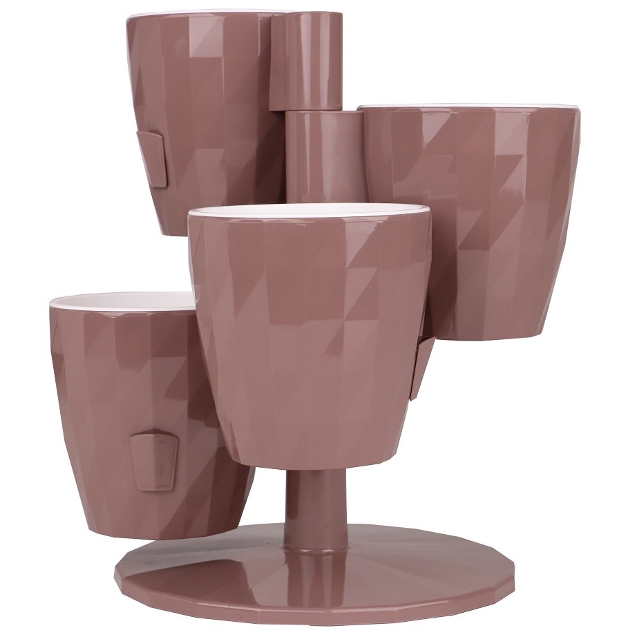 Каскад цветочный из 4-х горшков RUBY 1л Мокачино (уп.6)