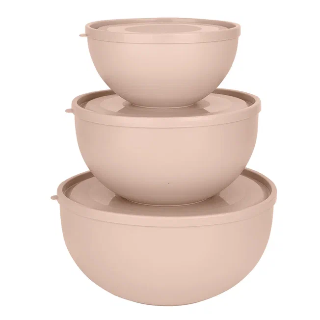 Набор мисок 1,2л 2,5л 4л с крышками (уп.10)