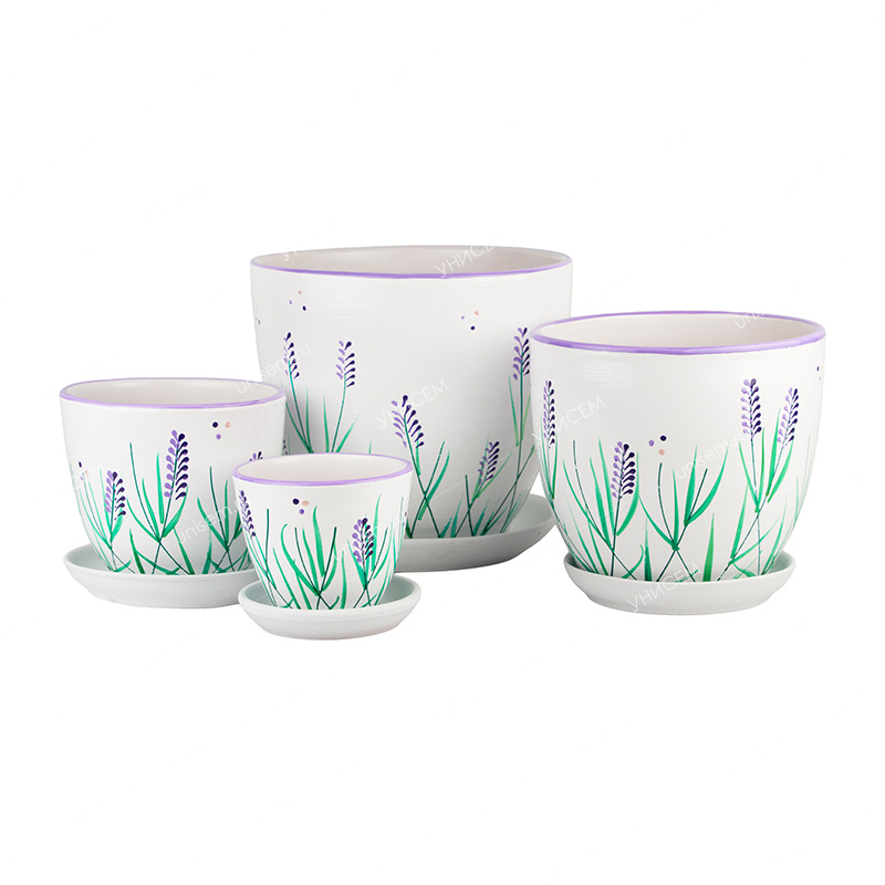 Набор горшков Лаванда из 4-х 0,4/1/2,5/5л