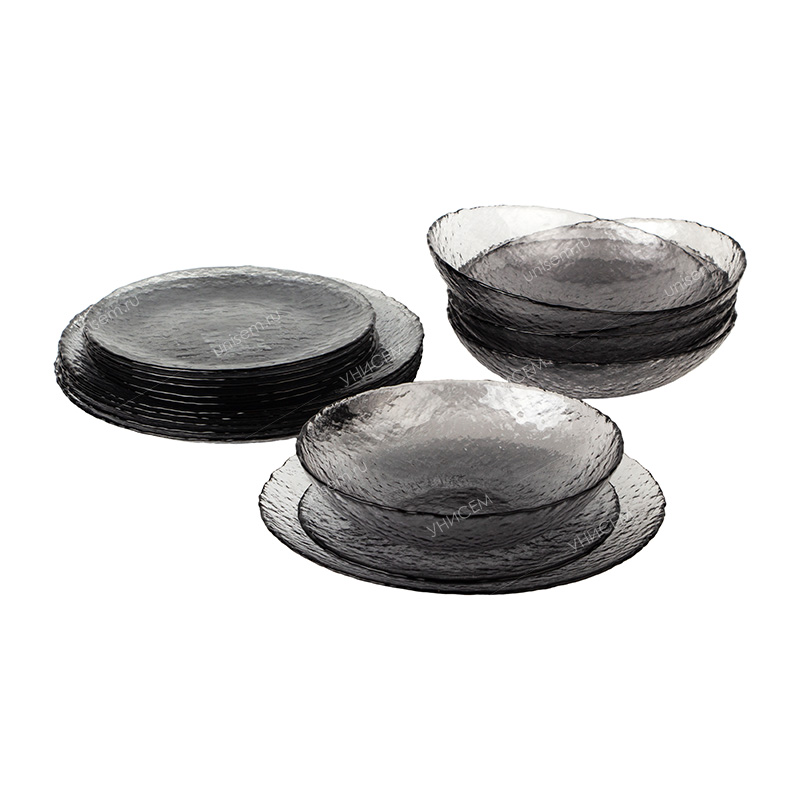 Набор столовый посуды 18пр ГРЕЙ