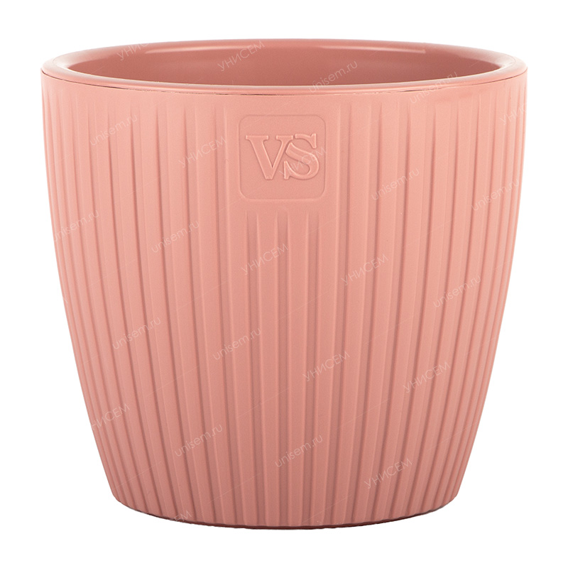 Горшок Эви VipSet 0,6л пудра с дренажной системой (уп.36)