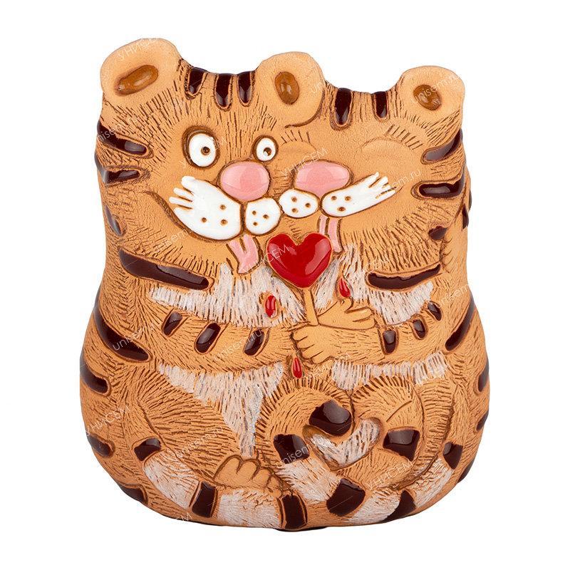 Кашпо Тигрята с леденцом 12*9*15см, 2816