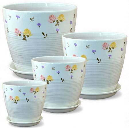 Набор горшков Бутон Ситец из 4-х 0,9\1,7\3,2\5л (уп.2)
