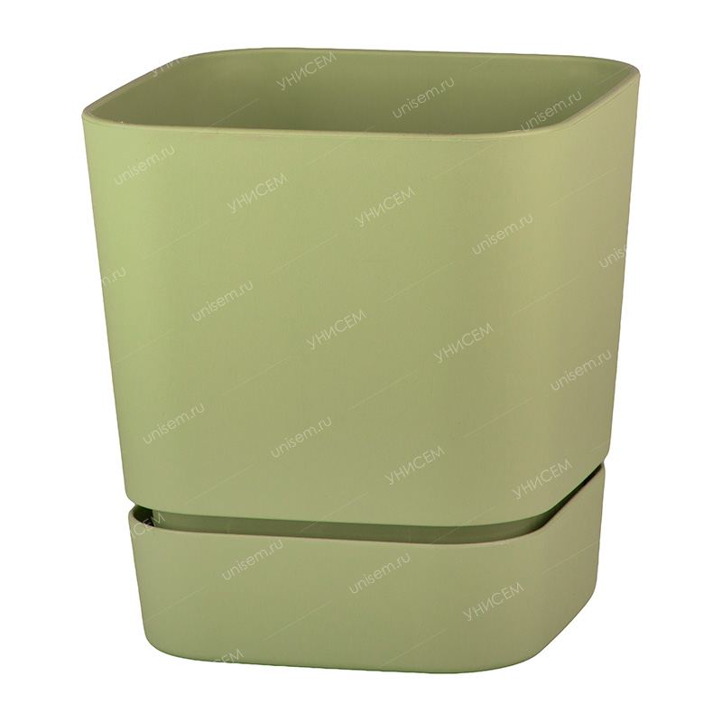 Горшок Гранд Квадрат 12,6л 25,5*25,5*27 папоротник с поддоном (уп.4)