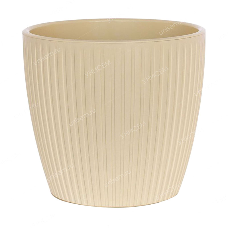 Горшок Эви VipSet 0,6л крем с дренажной системой