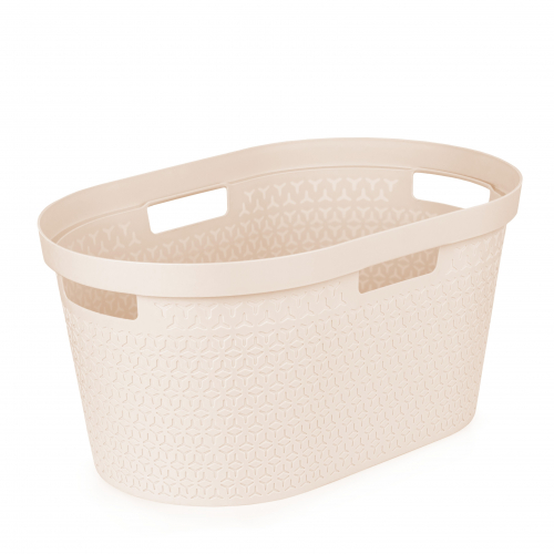 Таз для белья 35л Элемент овальный, бежевый (уп.6)