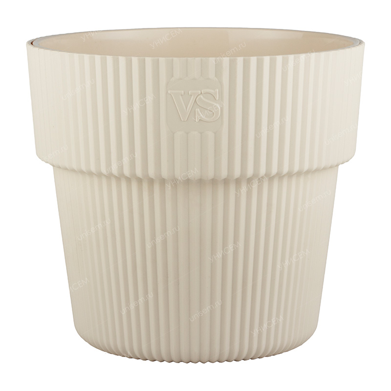 Горшок Алемар VipSet 4,8л d21,5 крем с дренажной системой (уп.5)