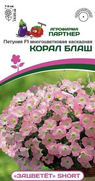 Петуния Корал Блаш (Зацветёт Short) 5шт