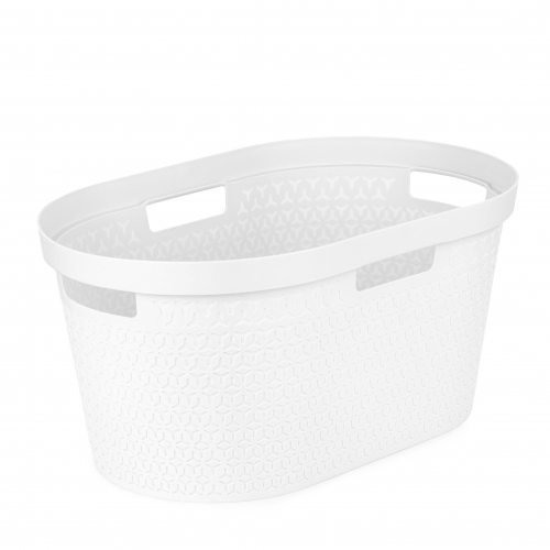 Таз для белья 35л Элемент овальный, белый (уп.6)