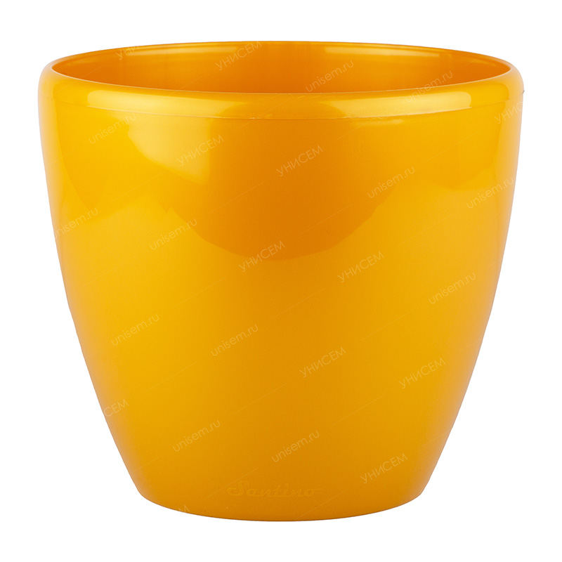 Горшок Деко Твин 2,5л 17*17*15 карамель с дренажной системой (уп.24)