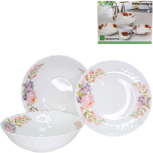 Сервиз столовый стеклокерамика 13пр Весеннее настроение (уп.4)