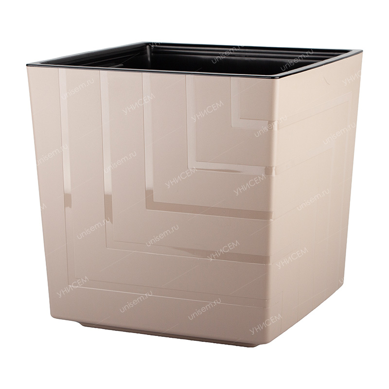 Горшок КВАДРО 23,4л d30 h30 ФРАППЕ с вкладкой (уп.2)