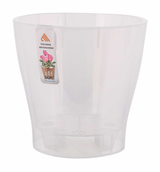 Горшок для орхидеи Лея 2,2л прозрачный с автополивом (уп.20)